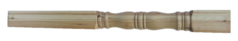 CLEARANCE - Pine Half Durham Newel Post 1500mm x 115mm