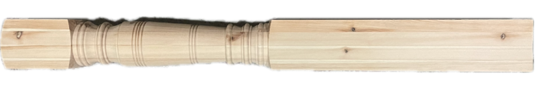 CLEARANCE: Pine Gibside NT210 Complete Newel 115mm x 1500mm.