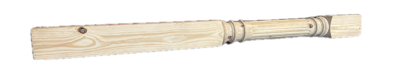CLEARANCE: Pine Corbridge Half Newel NT210 Complete. 115mm x 1500mm. Chipped On Base And Top Block