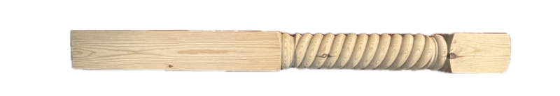 CLEARANCE: Pine Half Slaley NT210 Complete Newel Post. 140mm x 1500mm. Number Of Knots To Timber